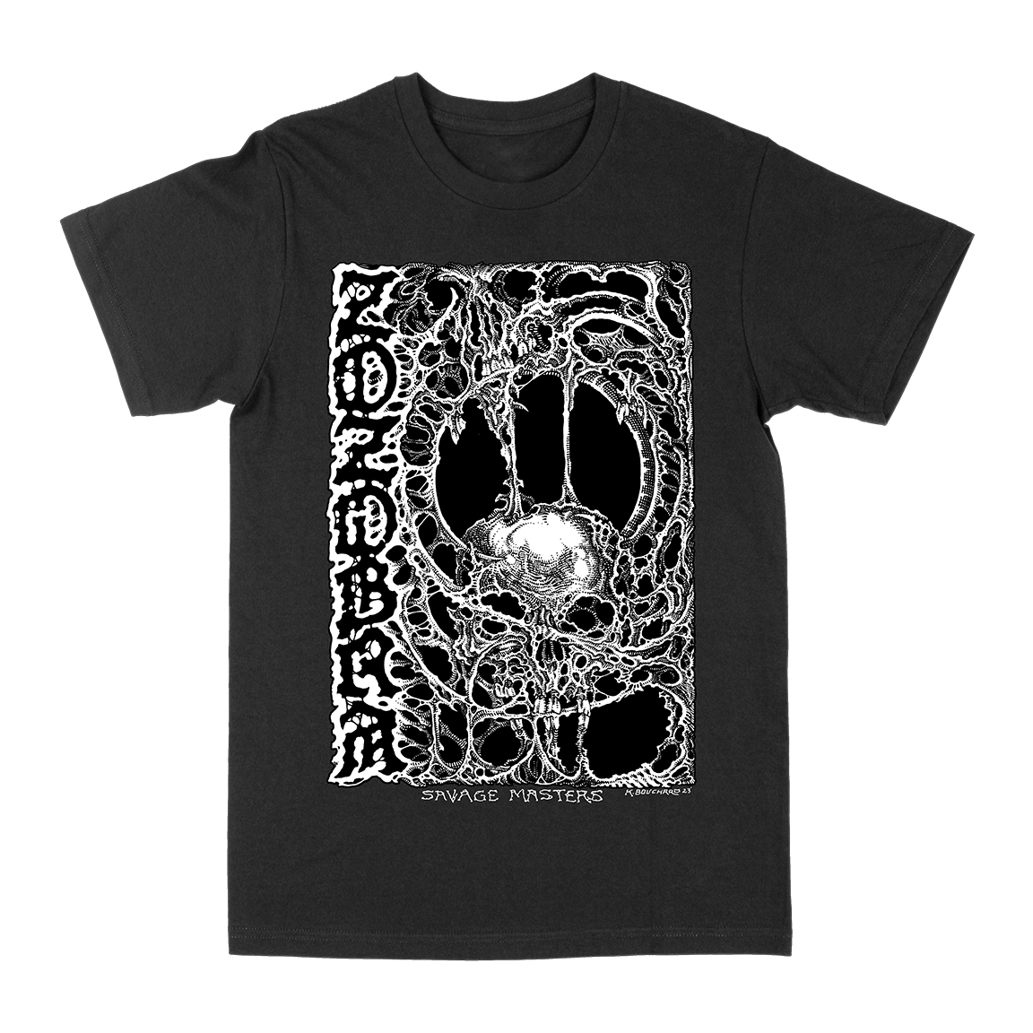 ZOZOBRA &quot;Savage Masters Skull&quot; Black T-Shirt
