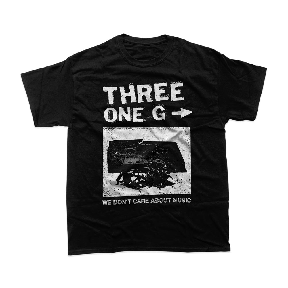 THREE ONE G &quot;We Don&#39;t Care&quot; Black T-Shirt