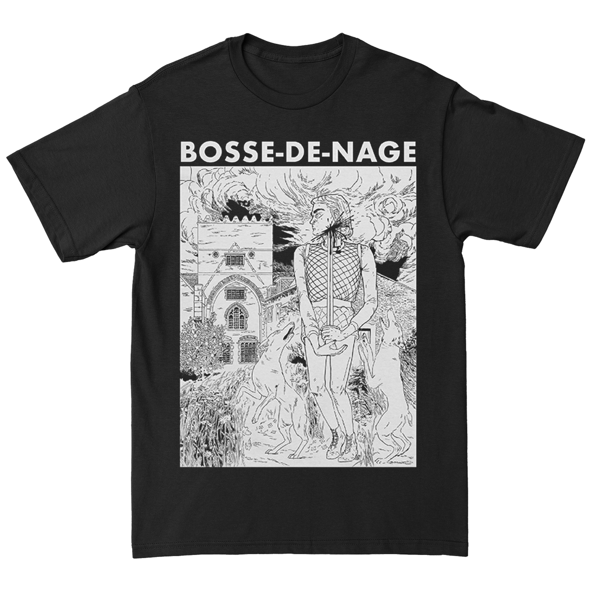 BOSSE-DE-NAGE &quot;Hounds Of Love&quot; Black T-Shirt