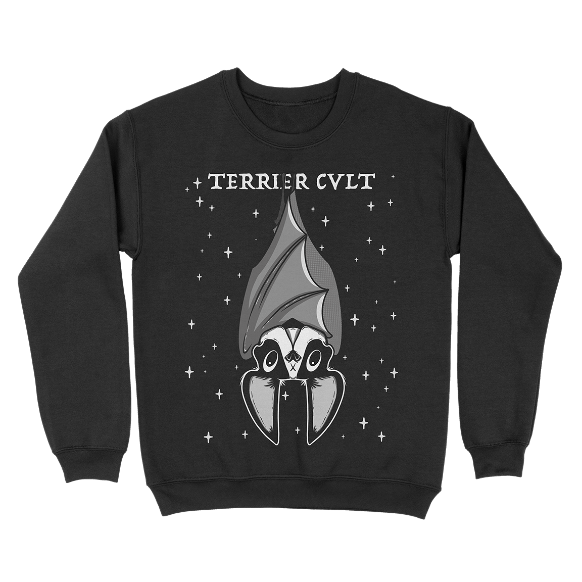 Terrier Cvlt “Bat Shit Crazy” Black Crewneck Sweatshirt