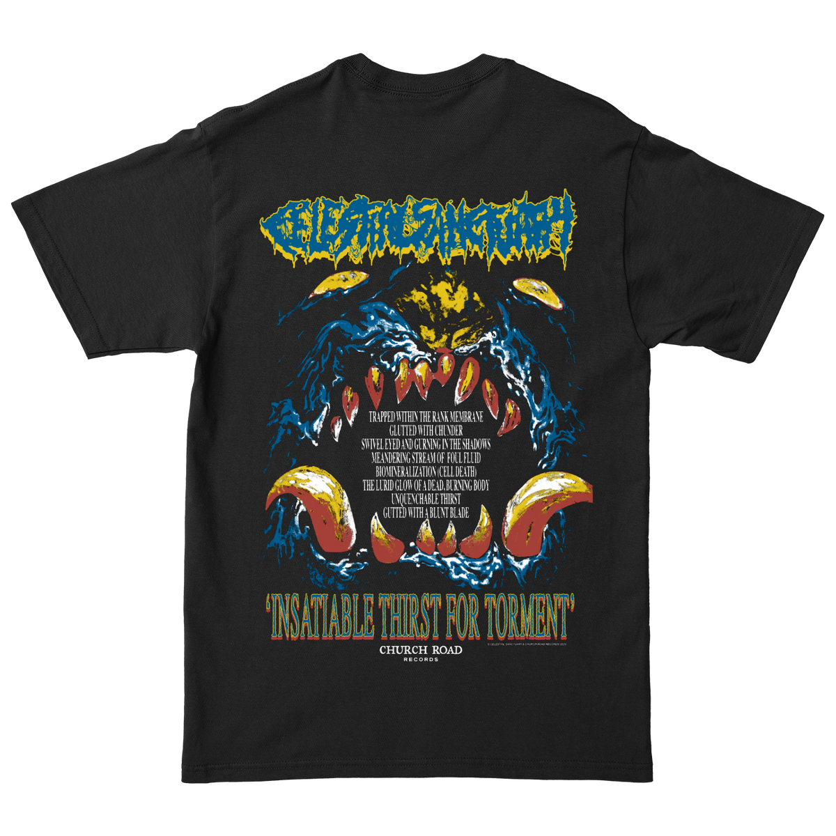 CELESTIAL SANCTUARY &quot;Insatiable Thirst For Torment&quot; Black T-Shirt