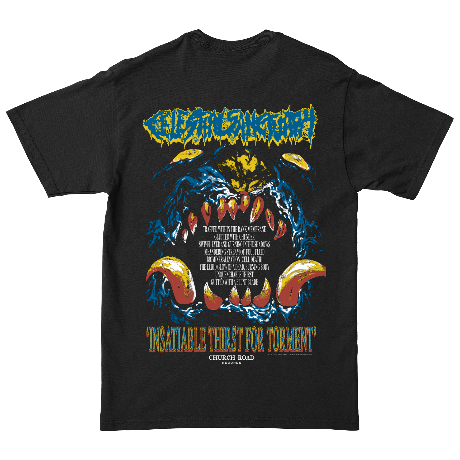 CELESTIAL SANCTUARY "Insatiable Thirst For Torment" Black T-Shirt