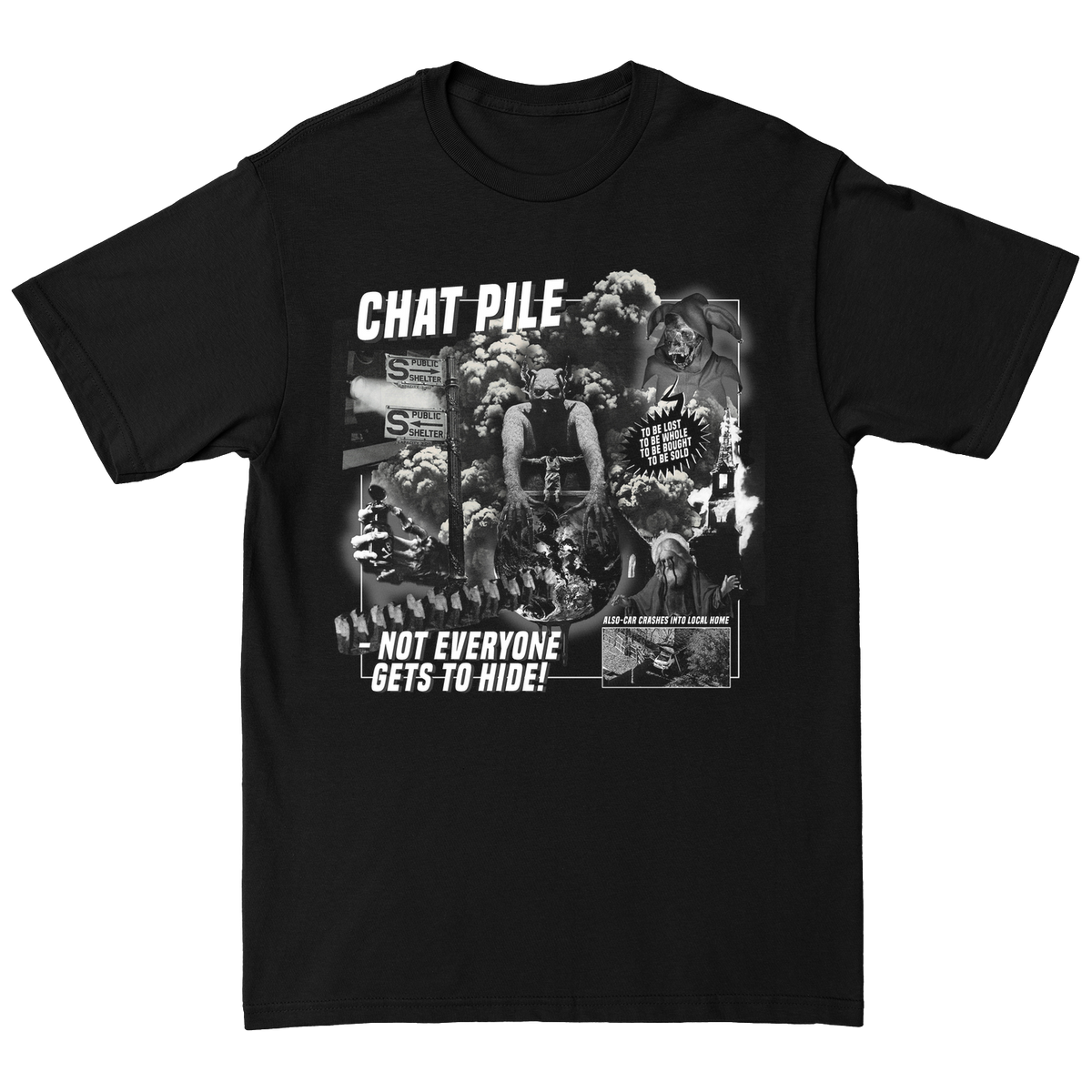 CHAT PILE &quot;Weekly World News&quot; Black T-Shirt