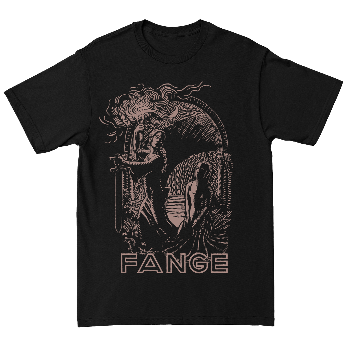 FANGE &quot;Flamme&quot; Black T-Shirt