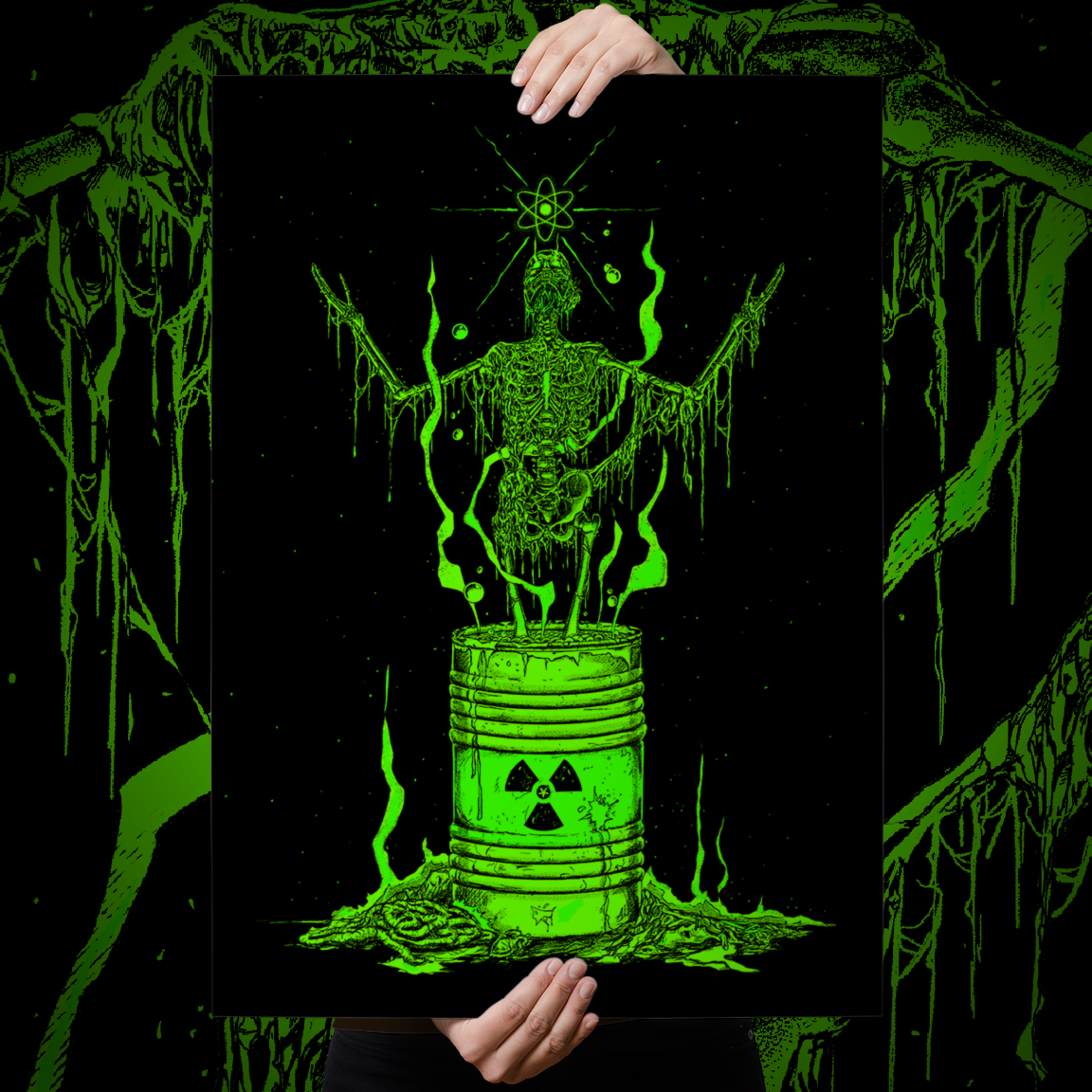 ANTHONY LUCERO &quot;Atomic Messiah: Green&quot; Print
