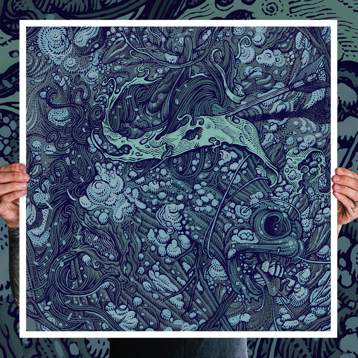 Florian Bertmer x Harm&#39;s Way &quot;Blinded&quot; Giclee Print