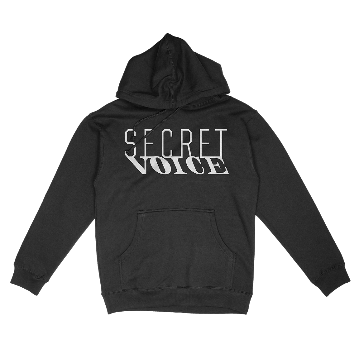 SECRET VOICE &quot;Logo&quot; Black Hooded Sweatshirt
