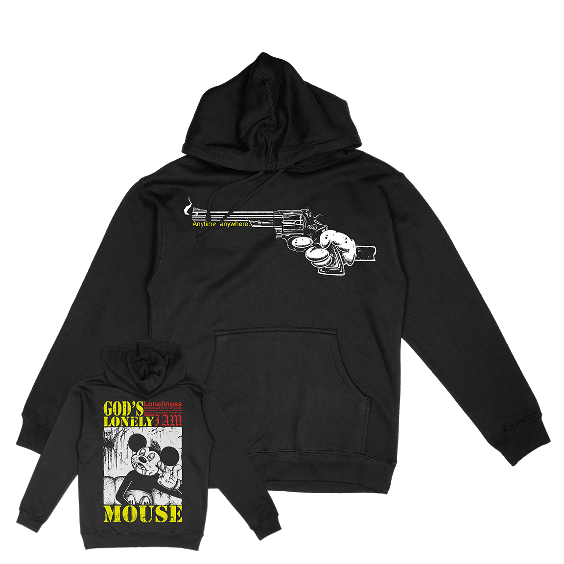 Weeping Reaper “God’s Lonely Mouse” Black Hooded Sweatshirt