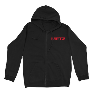 METZ "Rose" Black Zip-Up Hoodie