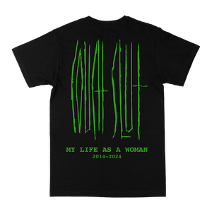 Couch Slut "My Life As A Woman: Green " Black T-Shirt