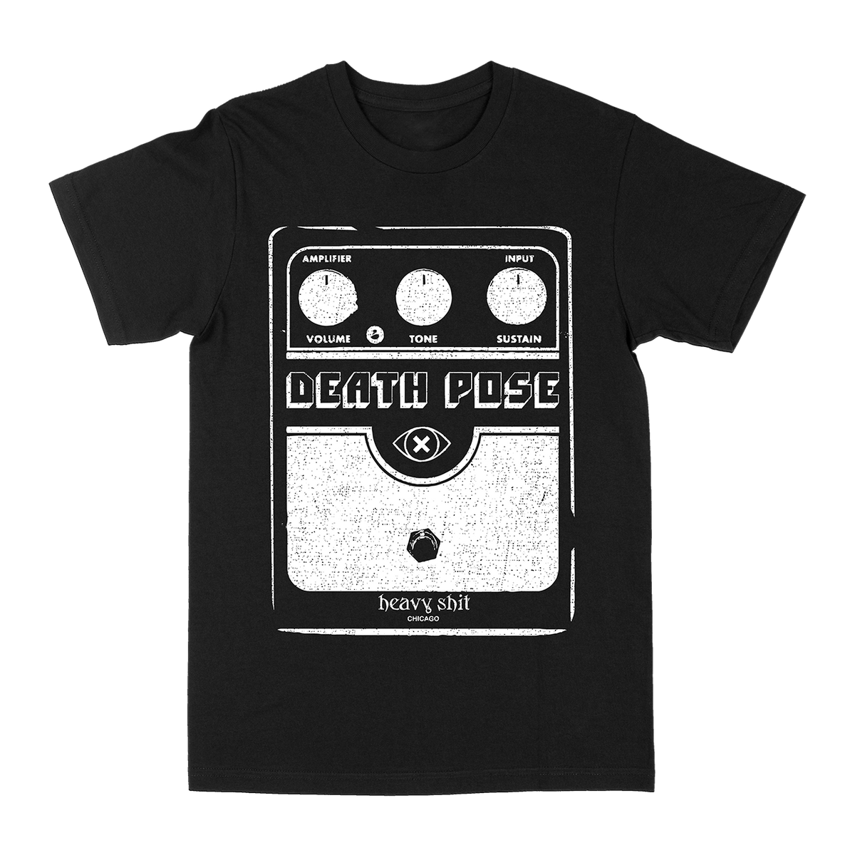 death pose &quot;Fuzz Pedal&quot; Black T-Shirt
