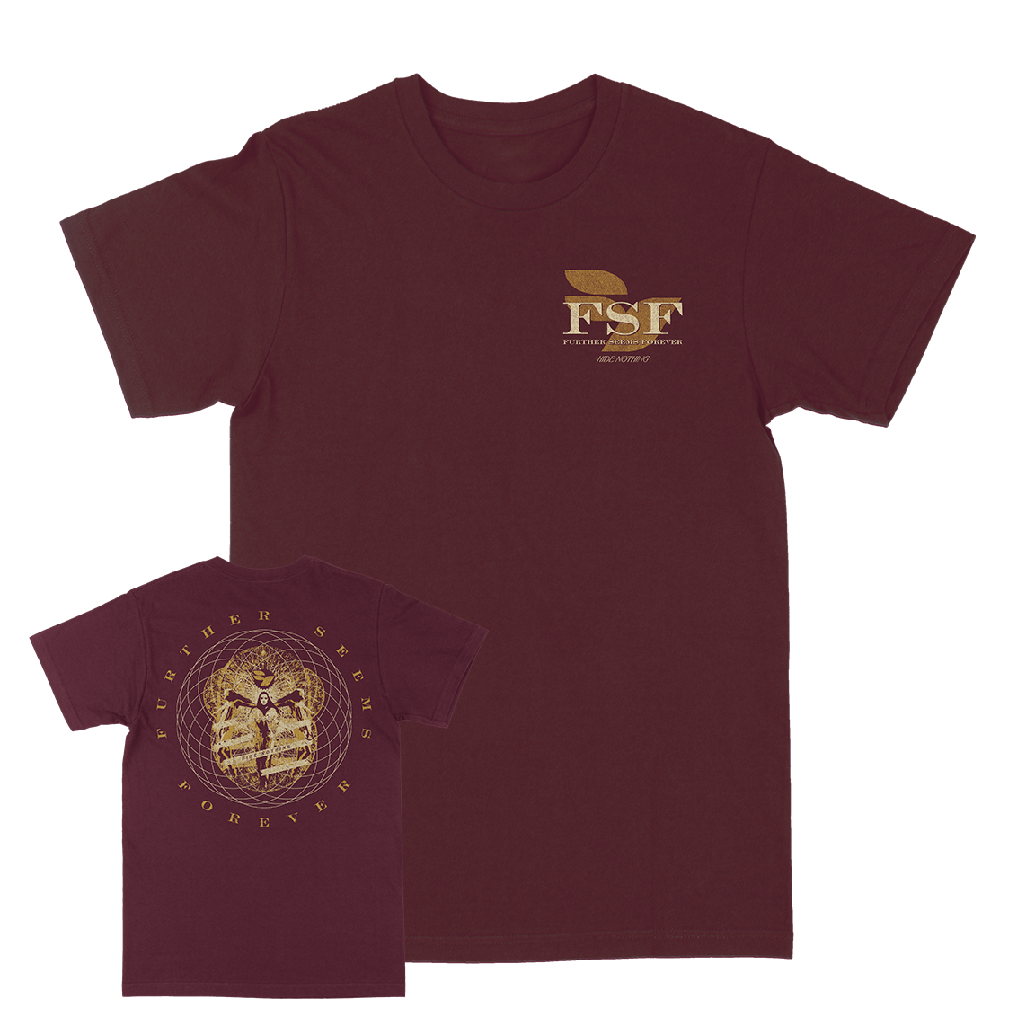 Further Seems Forever &quot;Hide Nothing&quot; Burgundy T-Shirt