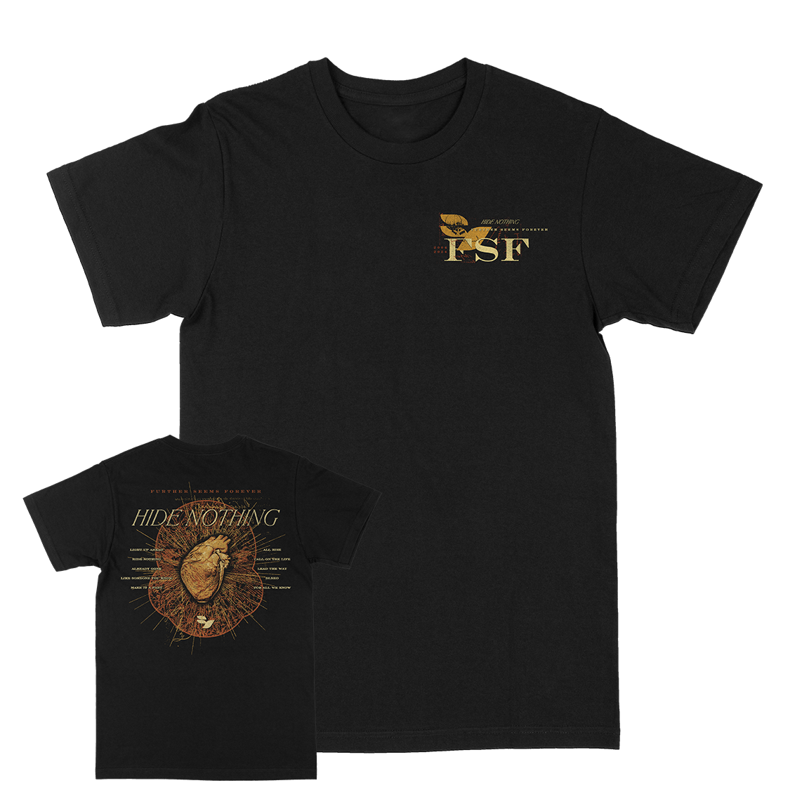 Further Seems Forever &quot;Heart&quot; Black T-Shirt