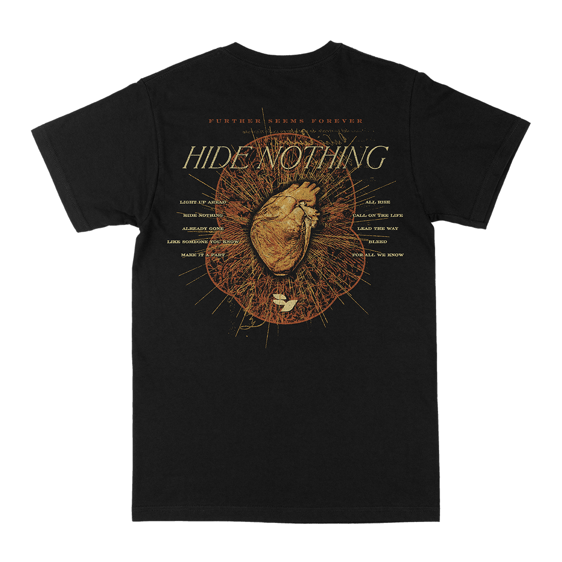 Further Seems Forever &quot;Heart&quot; Black T-Shirt