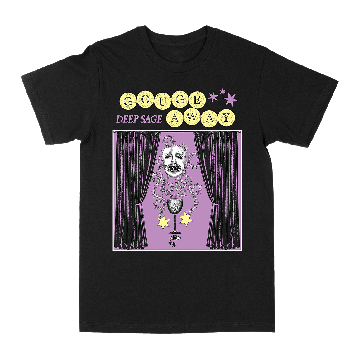 GOUGE AWAY &quot;Deep Sage&quot; Black T-Shirt