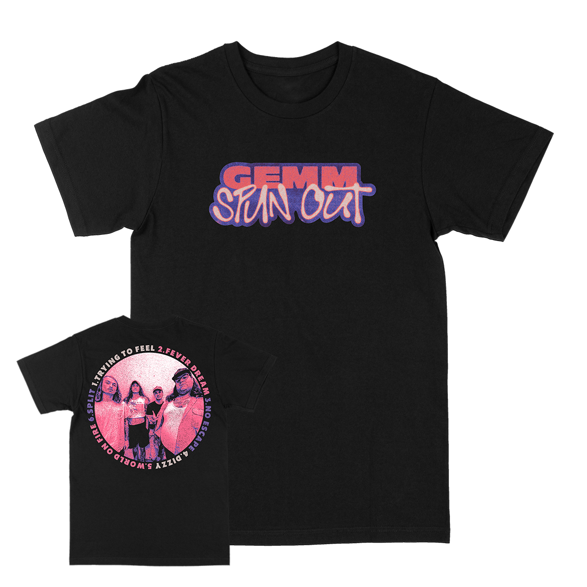 Gemm &quot;Spun Out&quot; Black T-Shirt
