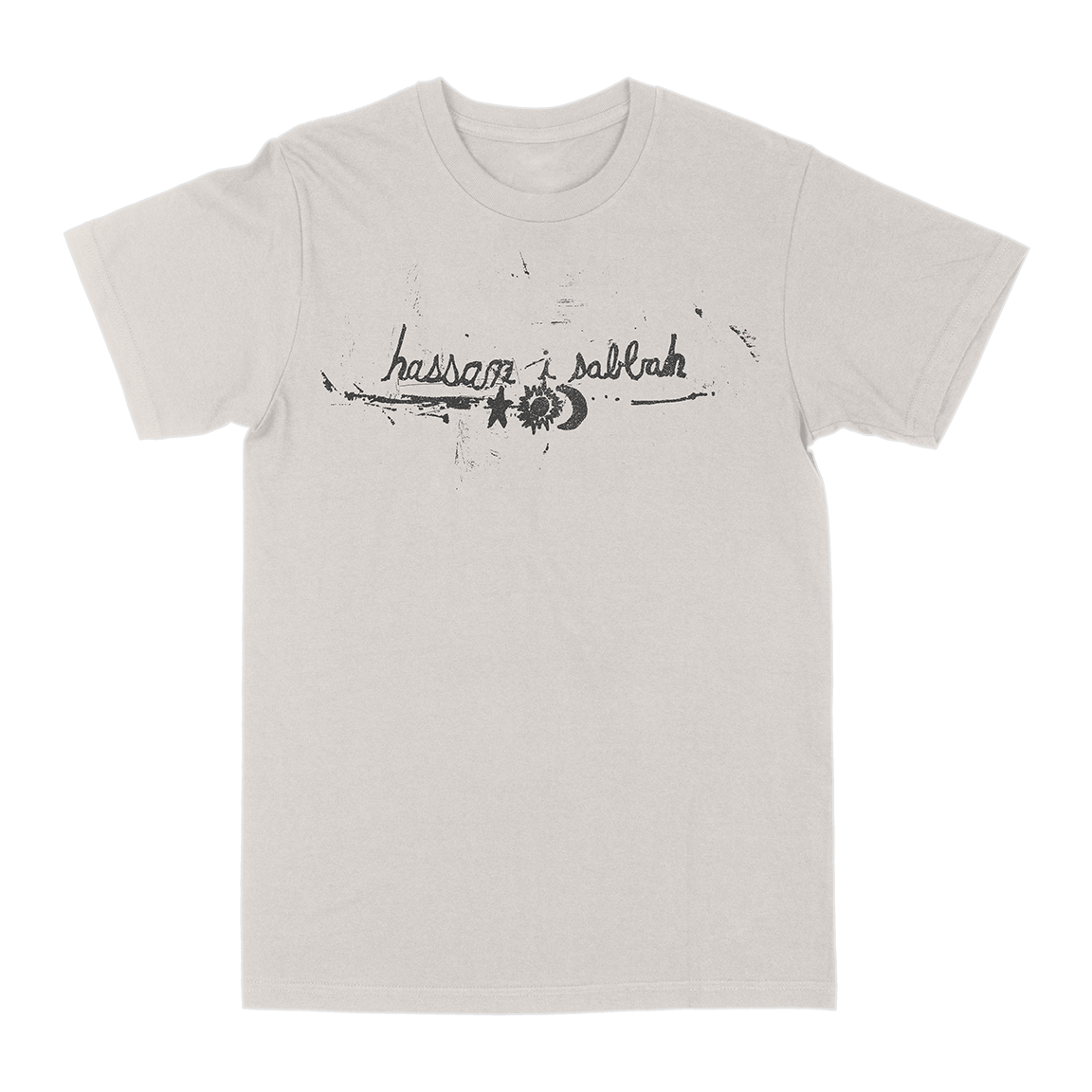 Hassan I Sabbah &quot;I Carry Night Under My Arms&quot; Vintage White T-Shirt