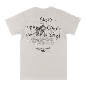 Hassan I Sabbah "I Carry Night Under My Arms" Vintage White T-Shirt