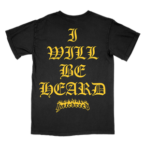 Hatebreed "I WIll Be Heard" Premium Black T-Shirt
