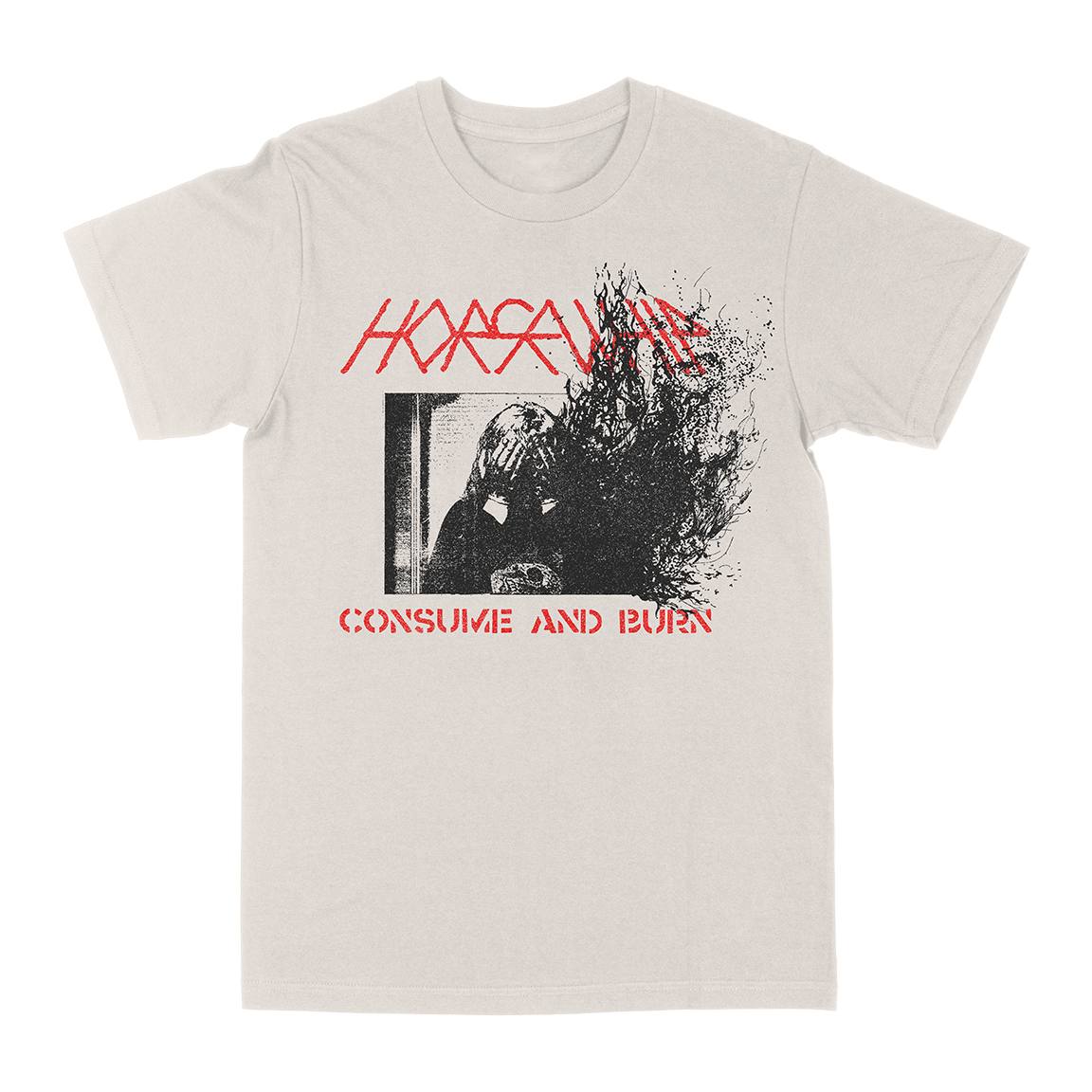 HORSEWHIP &quot;Consume and Burn&quot; Vintage White T-Shirt