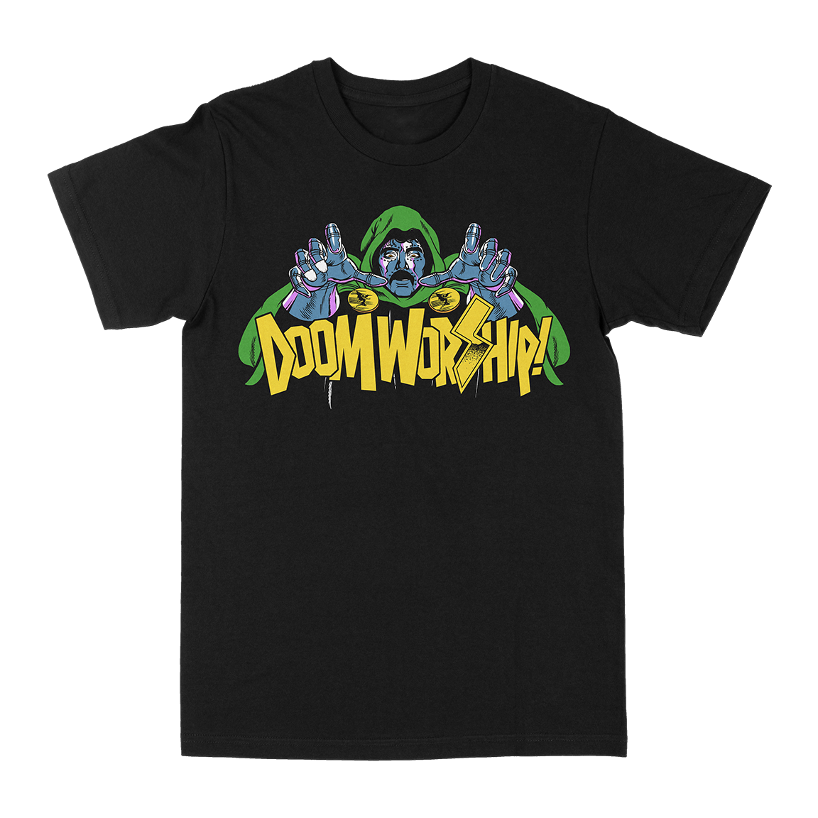 JUAN MACHADO &quot;Doomworship!&quot; Black T-Shirt
