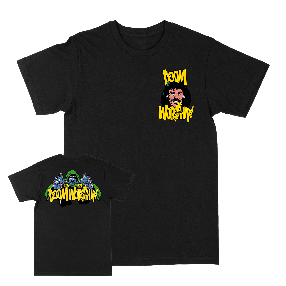 JUAN MACHADO &quot;Doomworship! Two&quot; Black T-Shirt