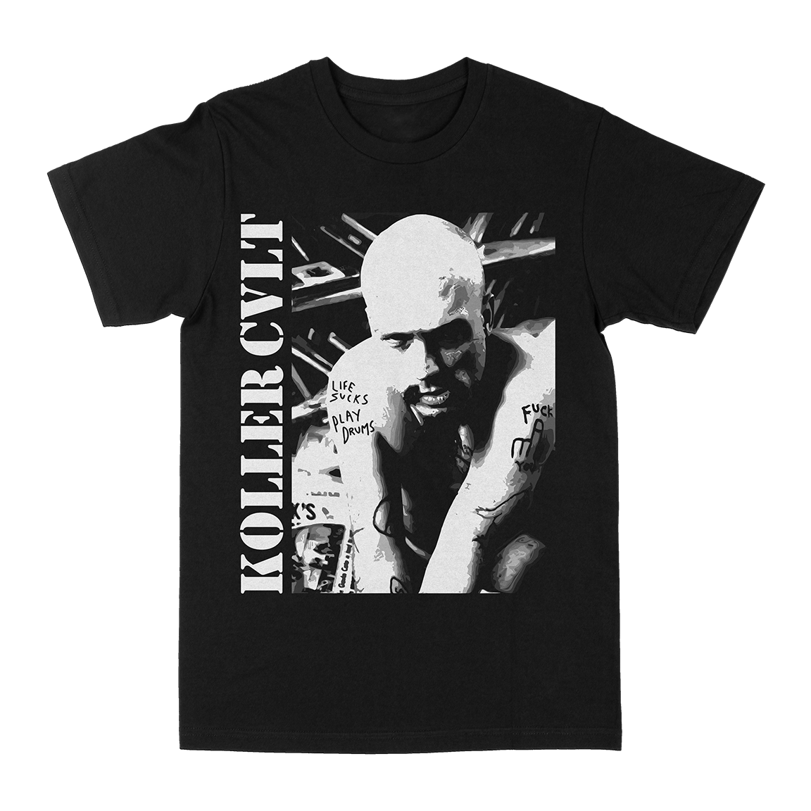 Koller Cvlt “Life Sucks” Black T-Shirt
