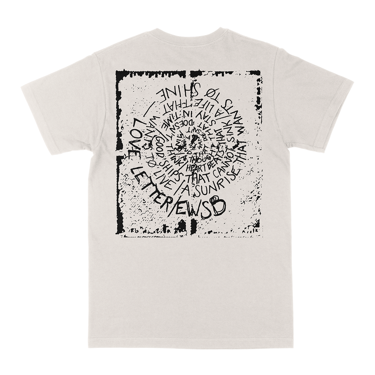 Love Letter &quot;Spiraling&quot; Vintage White T-Shirt