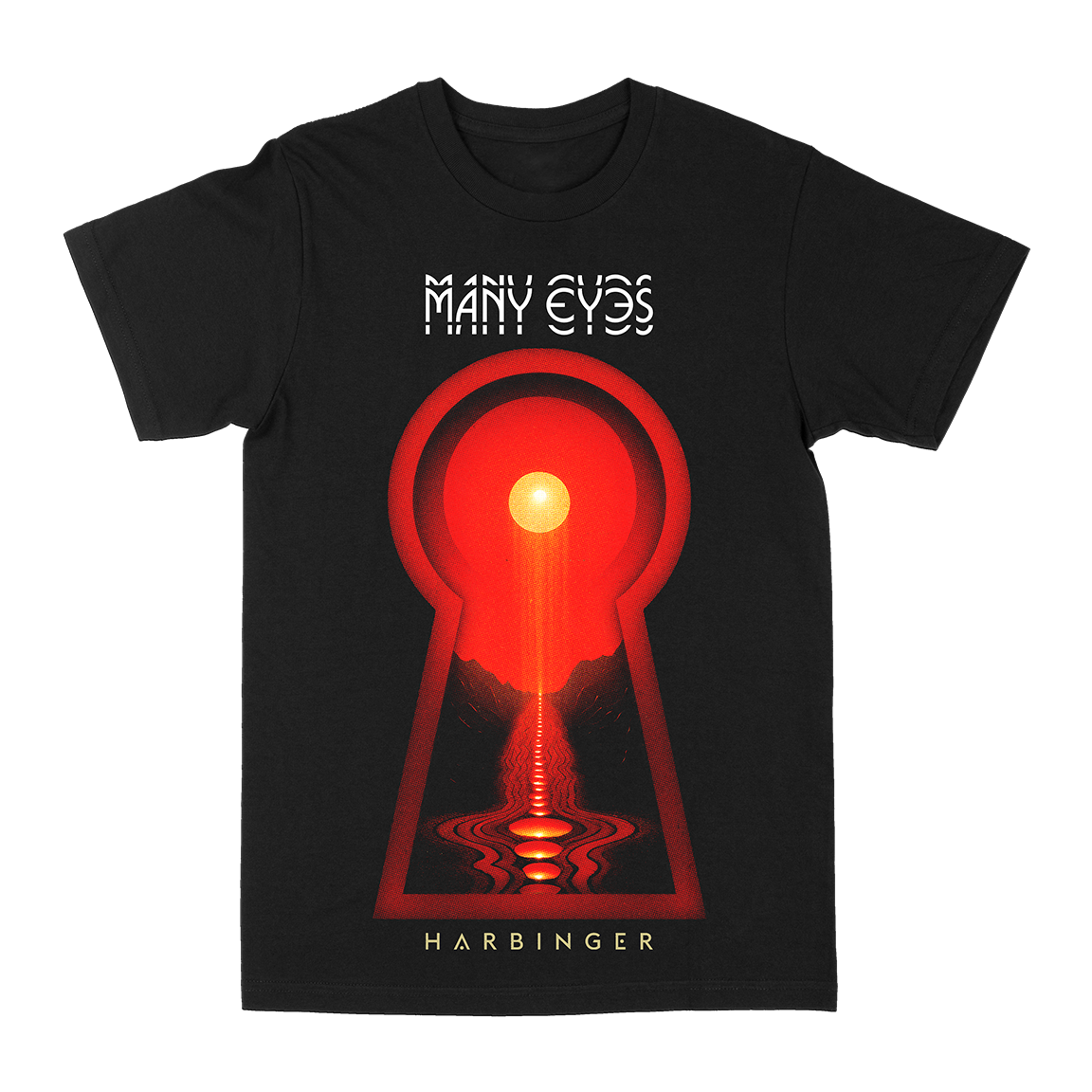 Many Eyes &quot;Harbinger&quot; Black T-Shirt