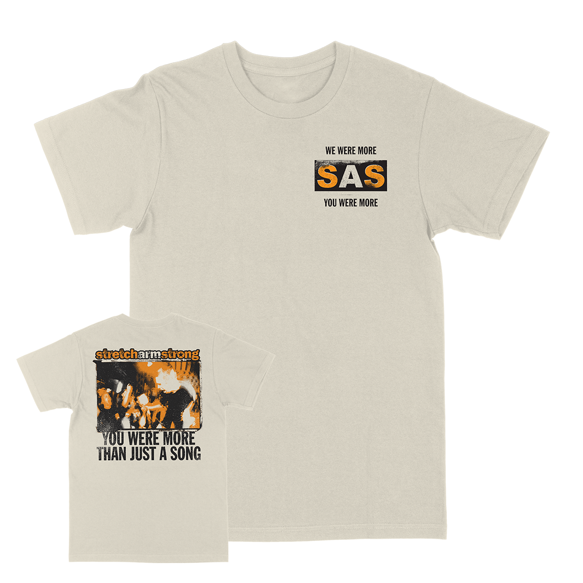 STRETCH ARM STRONG "For The Record" Natural T-Shirt