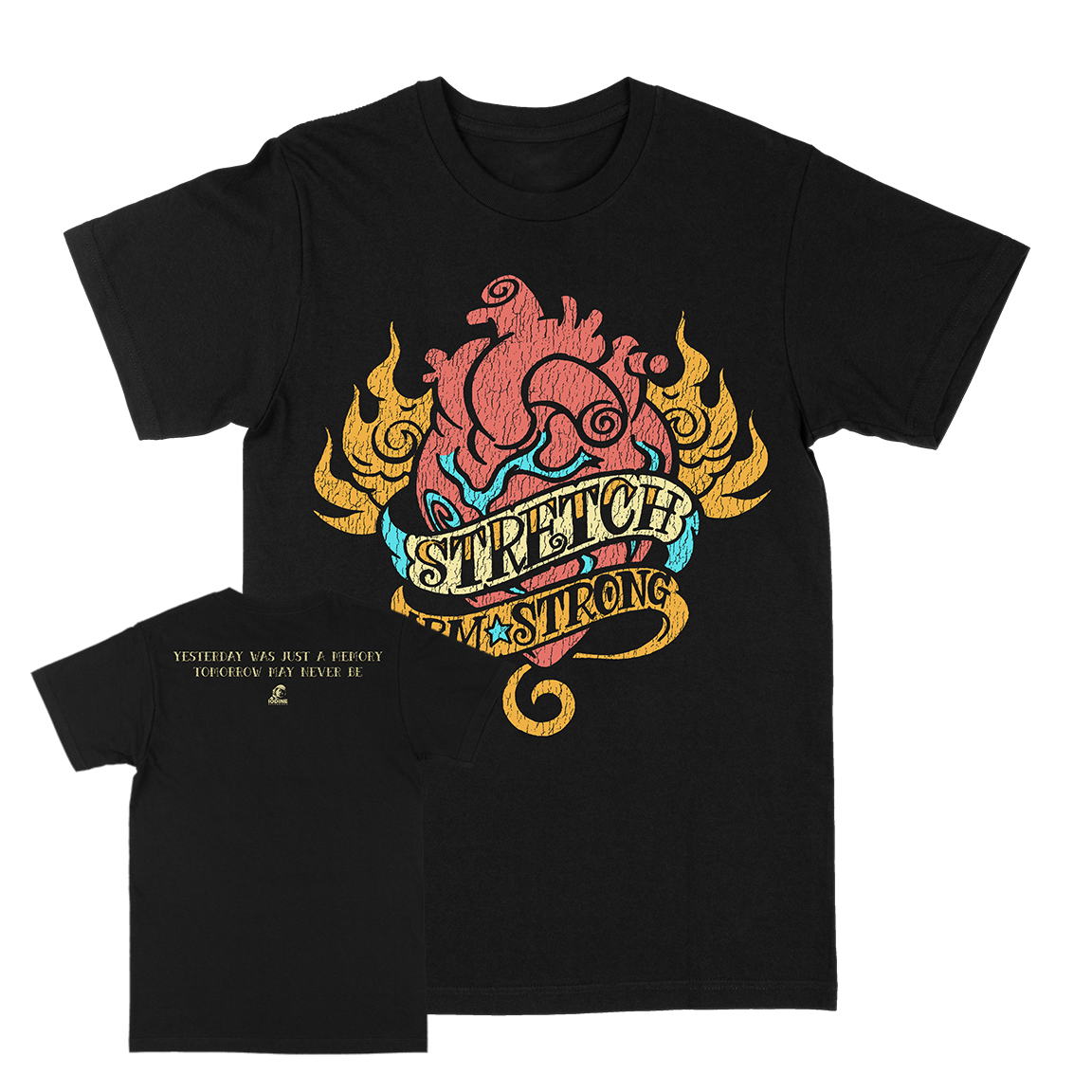 STRETCH ARM STRONG &quot;Yesterday&quot; Black T-Shirt
