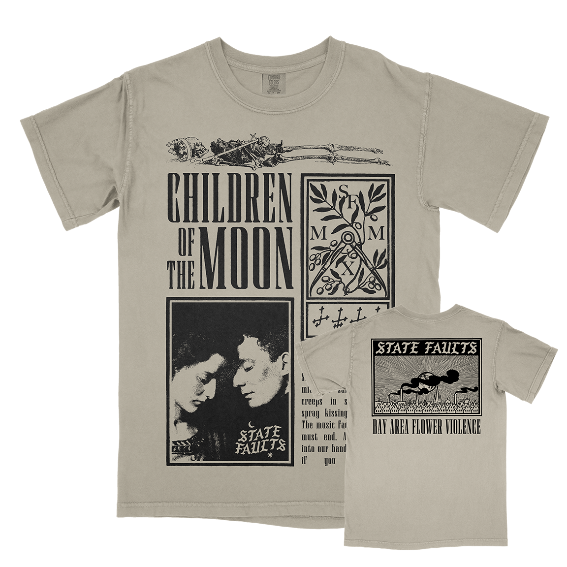 State Faults &quot;No Gospel&quot; Sandstone Premium T-Shirt