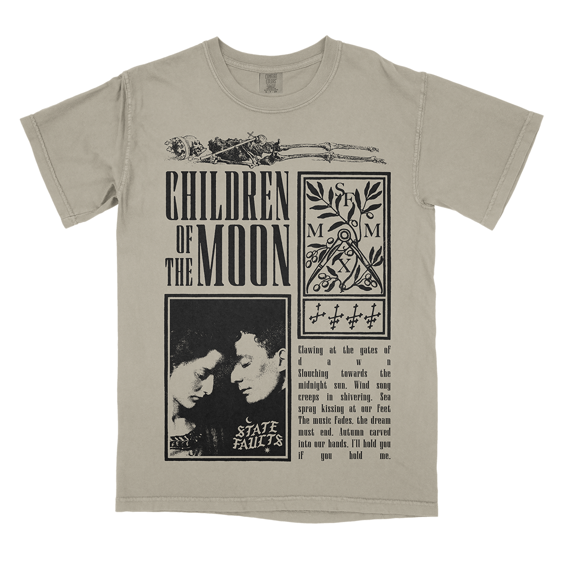 State Faults &quot;No Gospel&quot; Sandstone Premium T-Shirt