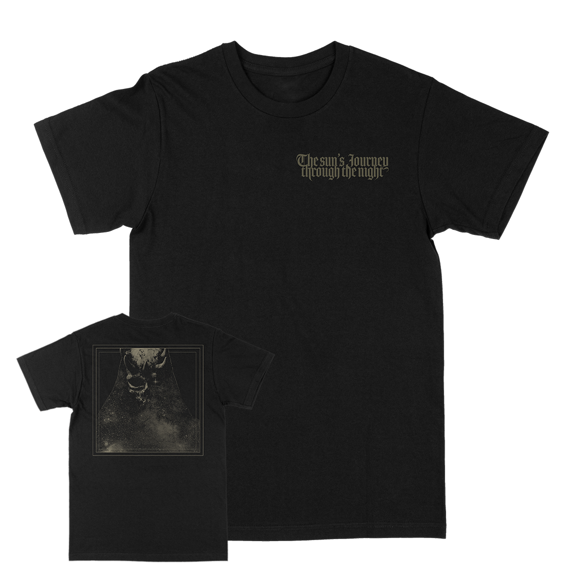 The Sun&#39;s Journey Through The Night &quot;Worldless&quot; Black T-Shirt