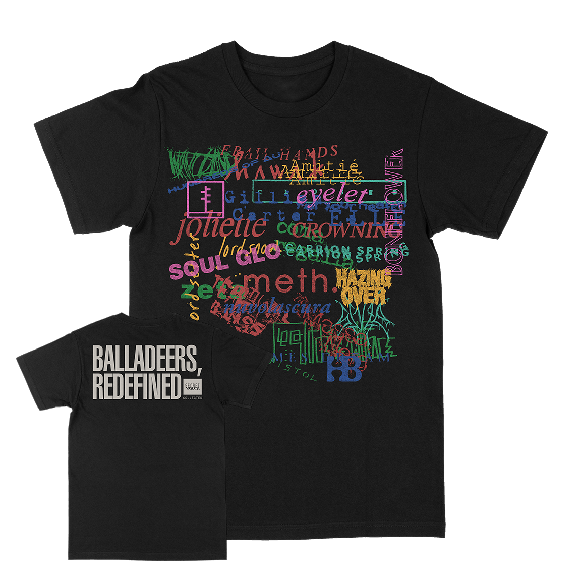 SECRET VOICE &quot;Balladeers, Redefined&quot; Black T-Shirt