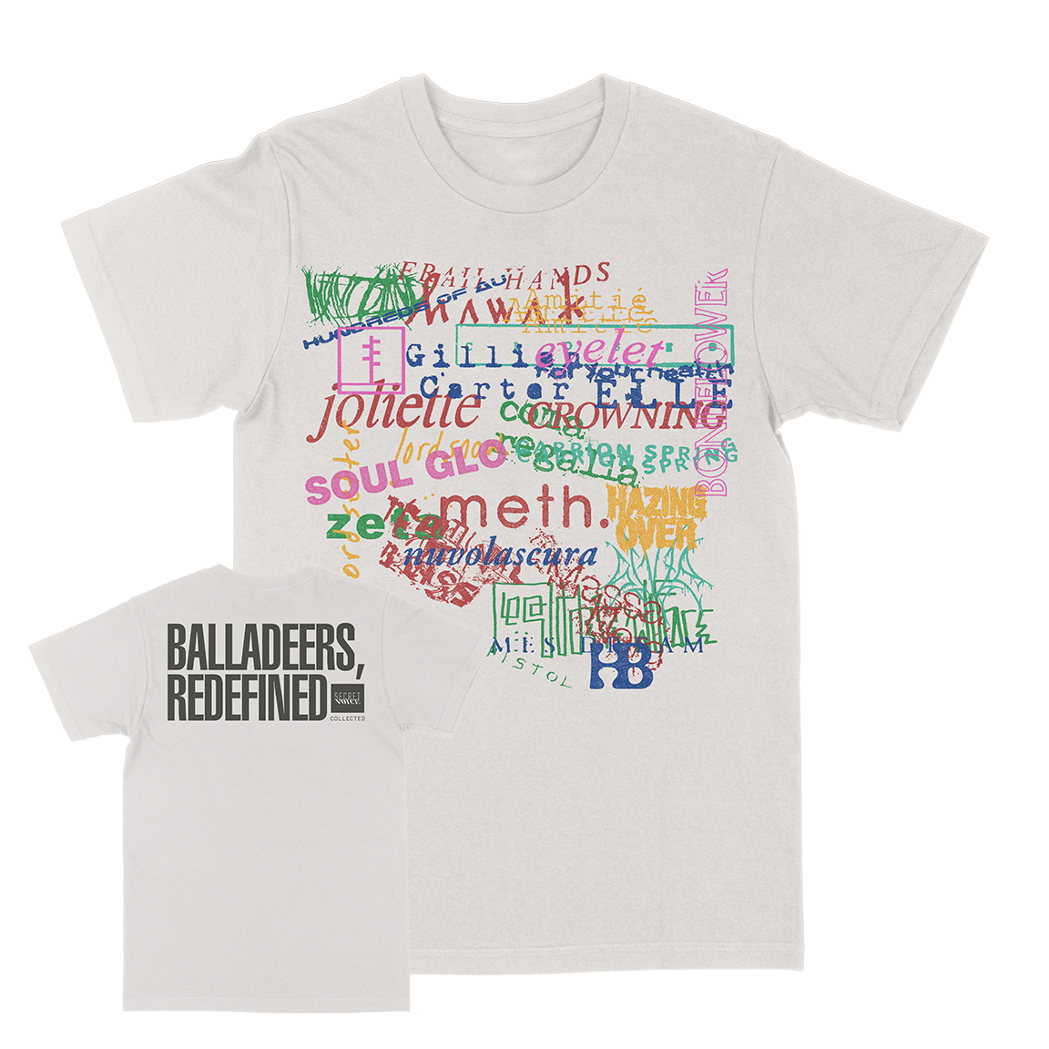 SECRET VOICE &quot;Balladeers, Redefined&quot; Vintage White T-Shirt