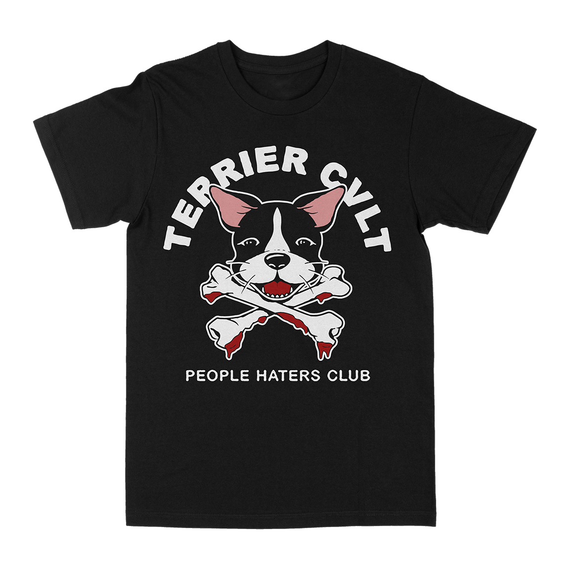 Terrier Cvlt “People Haters Club” Black T-Shirt