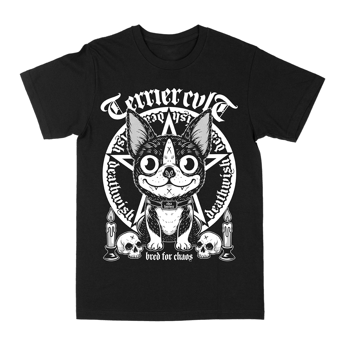 Terrier Cvlt &quot;Chaos&quot; Black T-Shirt