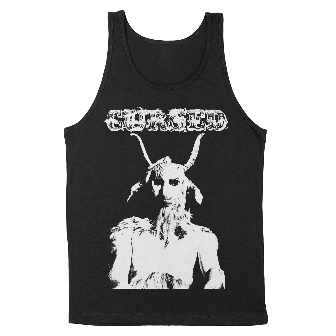 CURSED &quot;He-Goat&quot; Black Tank Top