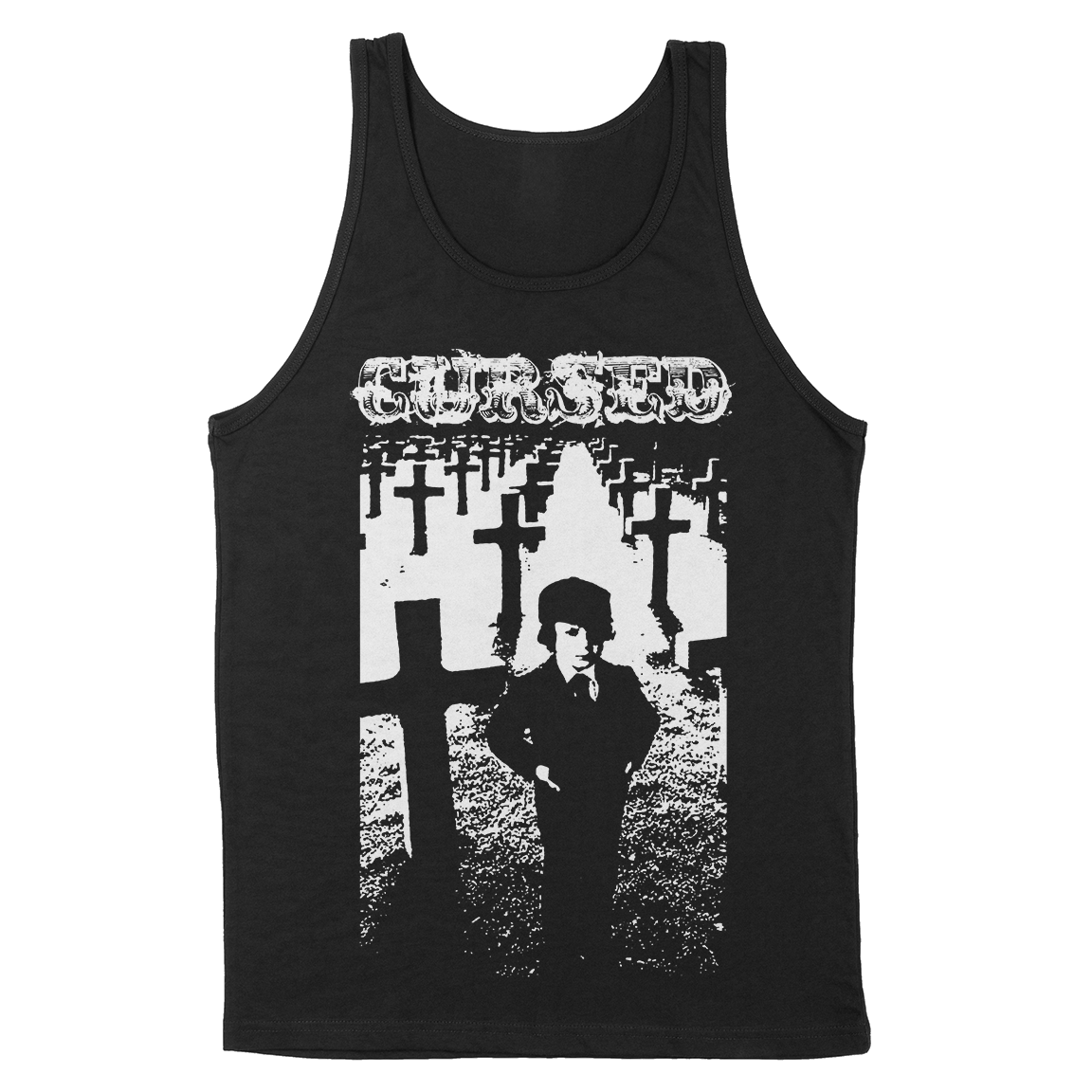 CURSED &quot;A Son Is Born&quot; Black Tank Top