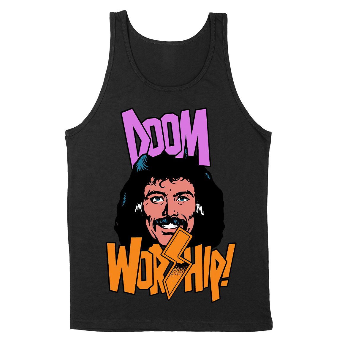 JUAN MACHADO &quot;Doomworship! Three&quot; Black Tank Top