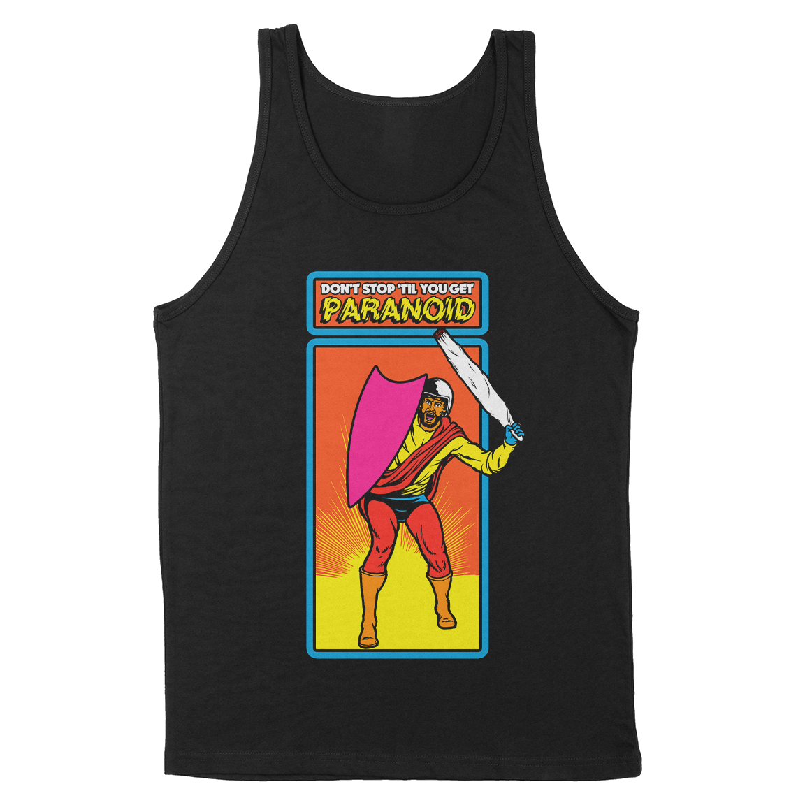 JUAN MACHADO &quot;Don&#39;t Stop&quot; Black Tank Top