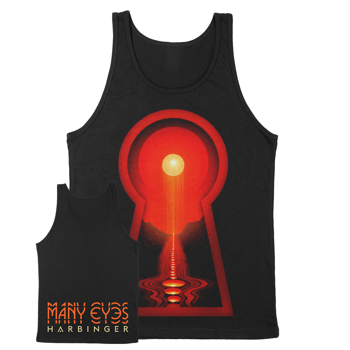 Many Eyes &quot;Harbinger&quot; Black Tank Top