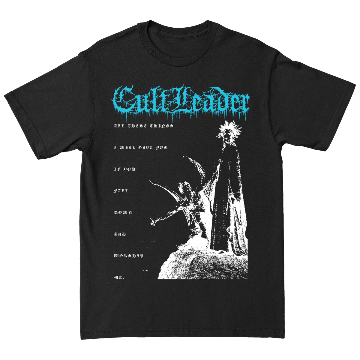 CULT LEADER &quot;Worship Me&quot; Black T-Shirt