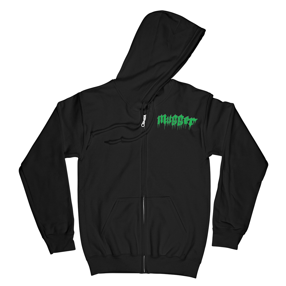 Mugger &quot;Logo&quot; Black Zip Up Sweatshirt