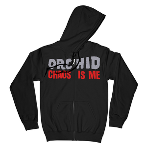 Orchid "Chaos Is Me" Black Zip-Up Hoodie
