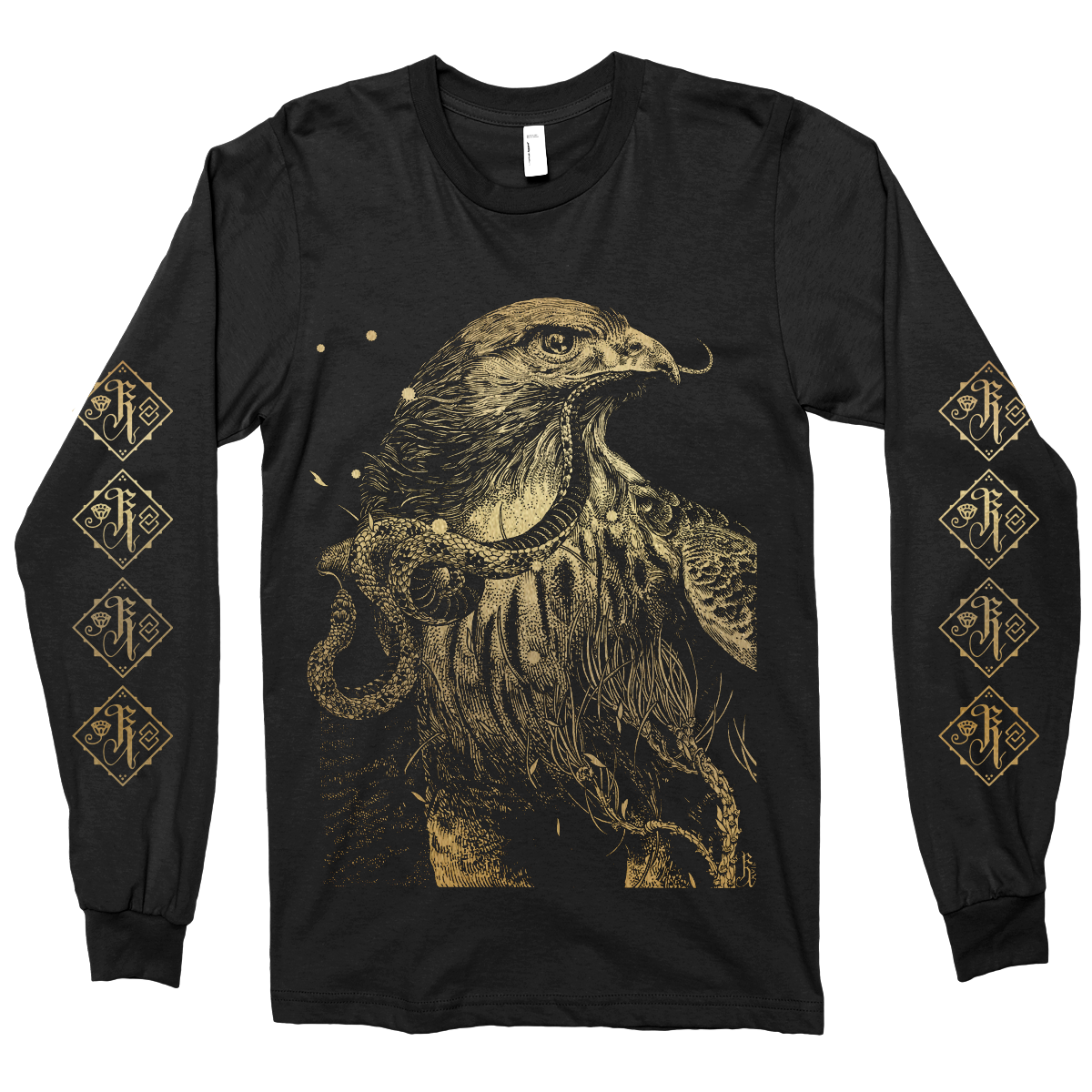 RICHEY BECKETT &quot;Black Gold: Hawk&quot; Black Longsleeve