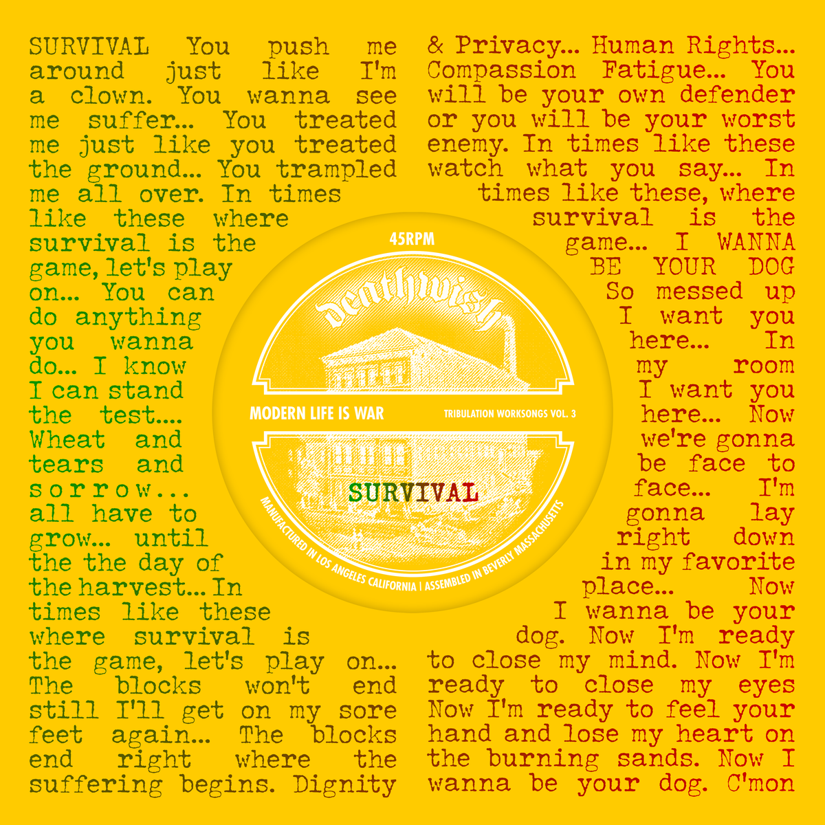 MODERN LIFE IS WAR &quot;Tribulation Worksongs Vol. 3&quot;