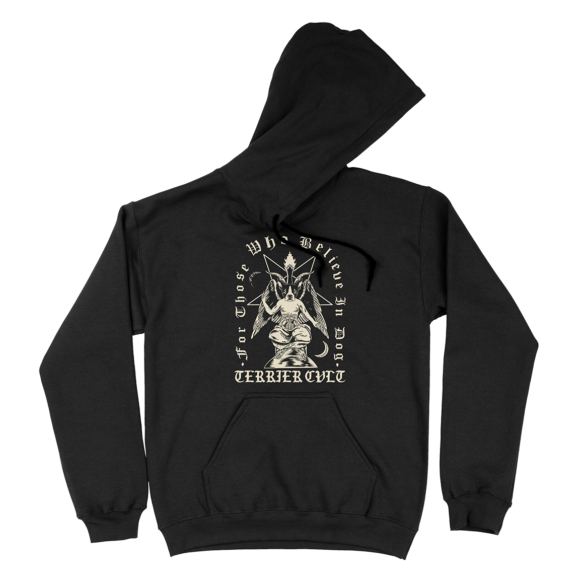 TERRIER CVLT &quot;For Those Who Believe&quot; Black Hooded Sweatshirt
