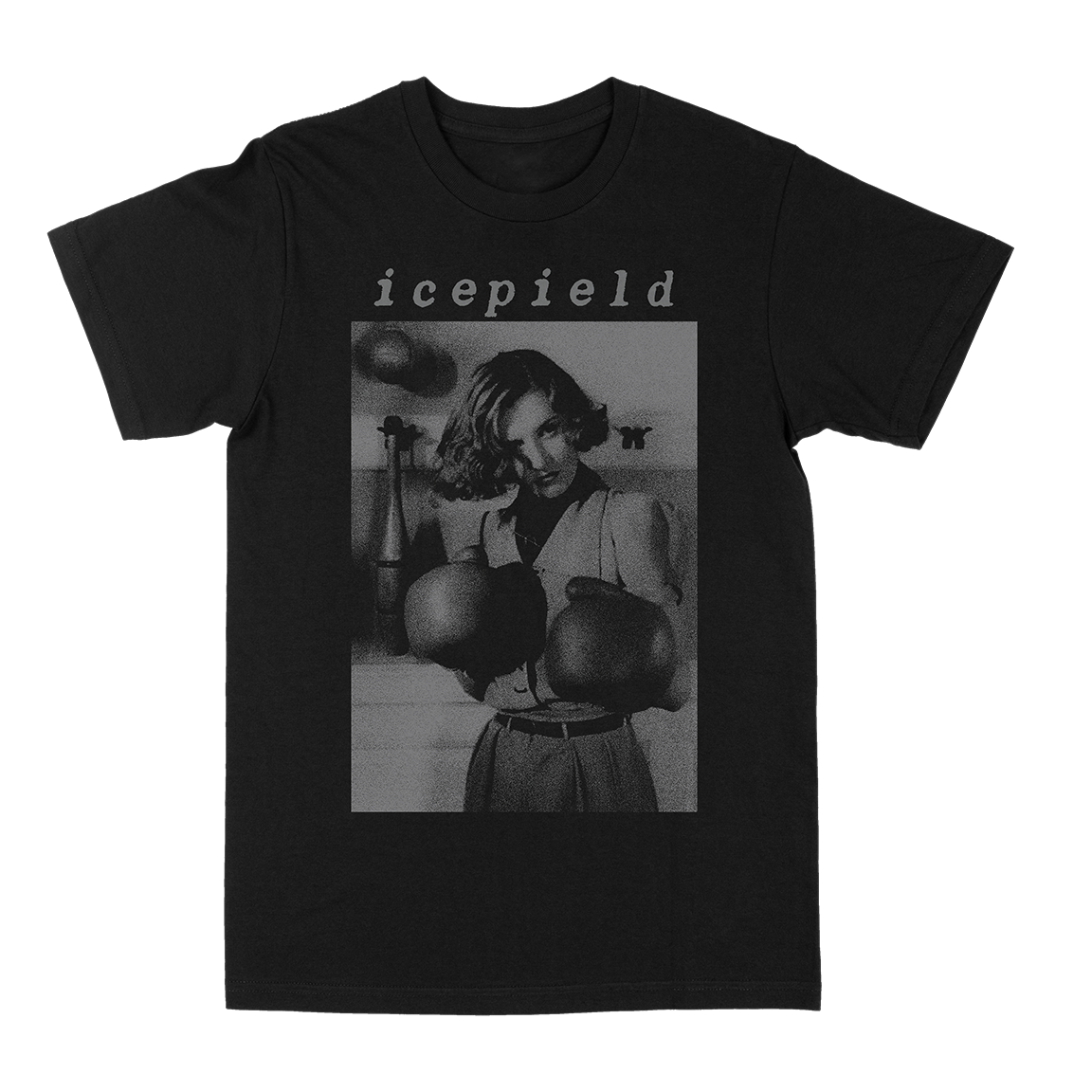 ICEPIELD &quot;aɪspiːld&quot; Black T-Shirt